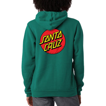 Santa Cruz Womens Classic Dot Zip Hoodie - Alpine Green