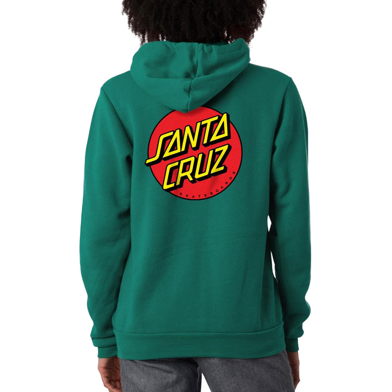Santa Cruz Womens Classic Dot Zip Hoodie - Alpine Green