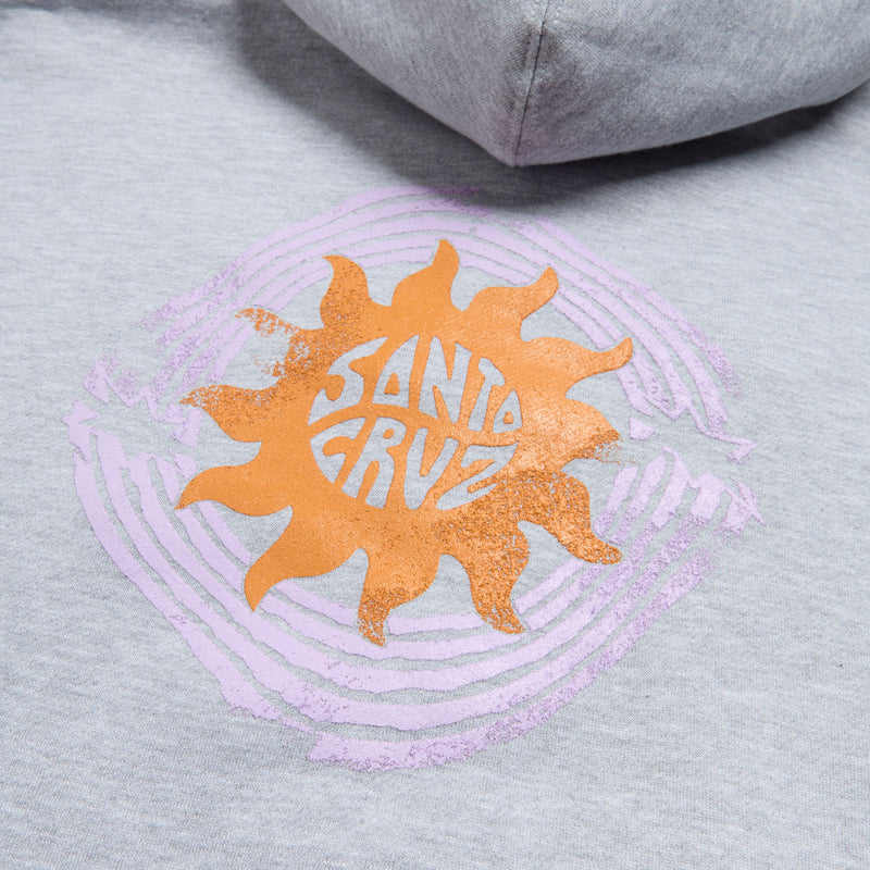 Santa Cruz Womens Sun Daze Zip Hoodie - Grey Heather