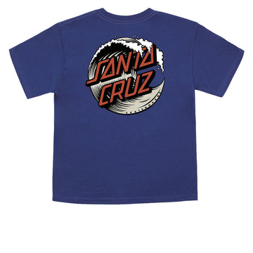Santa Cruz Youth Wave Dot T-Shirt - Cobalt/Dust