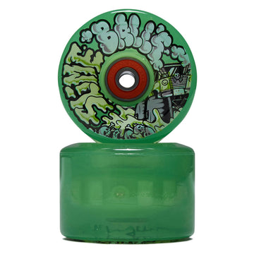 Slime Balls Accelerator Light Ups OG Slime 78a Skateboard Wheels - Transparent Green - 66mm