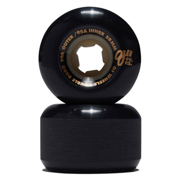 OJ Double Duro Gum Mini Combo 99a/95a Skateboard Wheels - Black - 58mm
