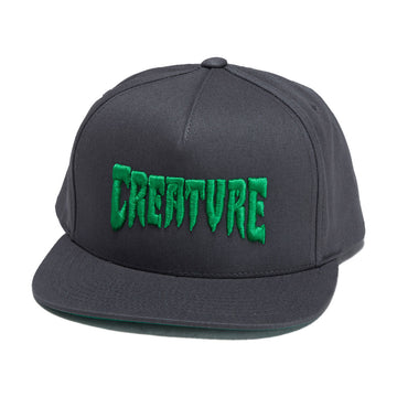 Creature Mono Logo Snapback Hat - Dark Grey