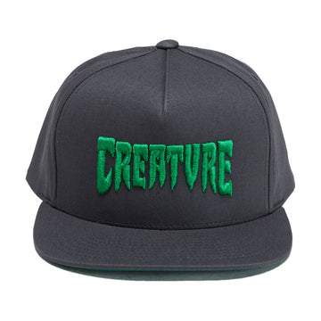 Creature Mono Logo Snapback Hat - Dark Grey