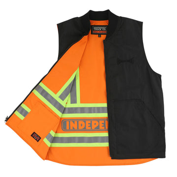 Independent BTG Reversible Work Vest - Black/Orange