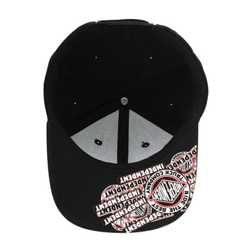 Independent Sticker Slap Snapback Hat - Black