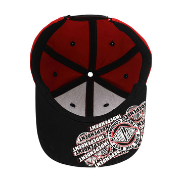Independent Sticker Slap Snapback Hat - Maroon/Black