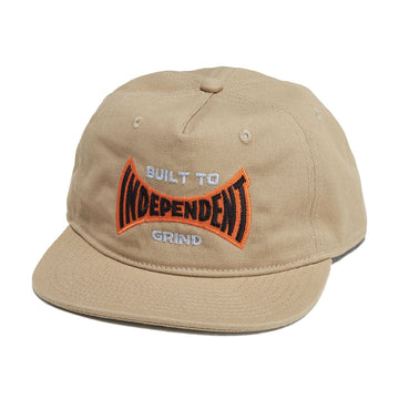 Independent Built To Grind Span Snapback Hat - Khaki