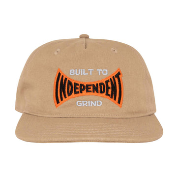 Independent Built To Grind Span Snapback Hat - Khaki