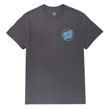 Santa Cruz Opus Dot T-Shirt - Charcoal/Sky Blue