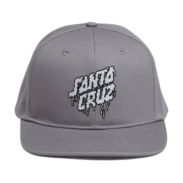 Santa Cruz Plasma Stacked Strip Snapback Hat - Heather Grey/Silver