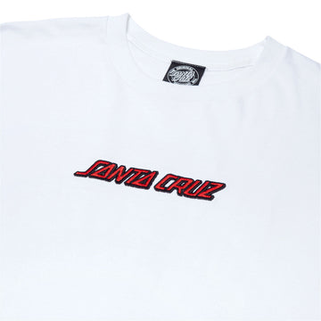 Santa Cruz Strip Embroidered T-Shirt - White