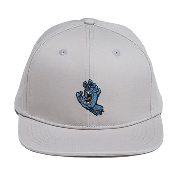Santa Cruz Screaming Hand Snapback Hat - Light Grey