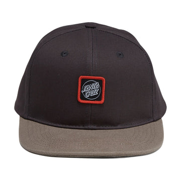 Santa Cruz Cruz Label Snapback Hat - Black/Saddle