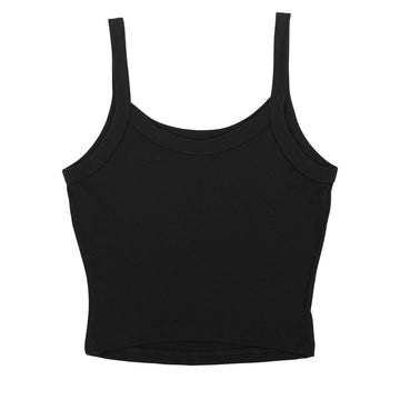 Santa Cruz Womens Opus Dot Stripes Front Crop Tank Top - Solid Black Blend