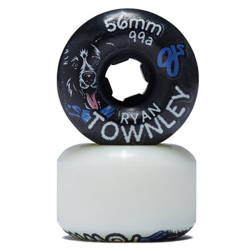 OJ Ryan Townley Pup Chubbies 99a Skateboard Wheels - White/Black - 56mm