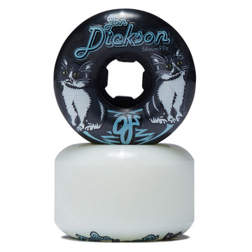 OJ Jon Dickson Cat Chubbies 99a Skateboard Wheels - White/Black - 56mm