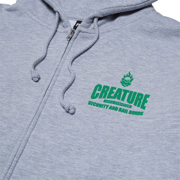 Creature Security Service Zip Hoodie - Grey Heather
