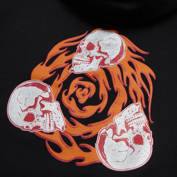 Creature Spiral Skull Hoodie - Black