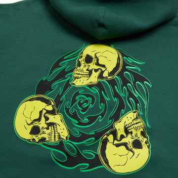 Creature Spiral Skull Hoodie - Dark Green
