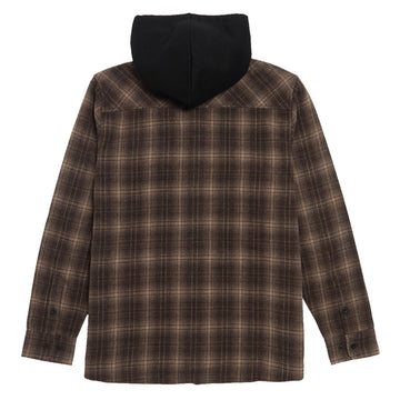 Creature BHF Long Sleeve Hooded Flannel Shirt - Black