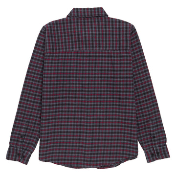 Independent Belmont Long Sleeve Flannel Shirt - Grey/Red/Black