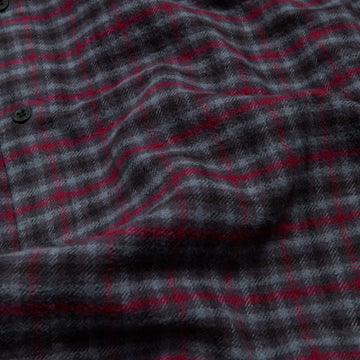 Independent Belmont Long Sleeve Flannel Shirt - Grey/Red/Black