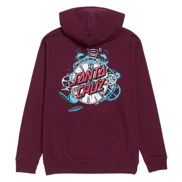 Santa Cruz Grabke Exploding Dot Zip Hoodie - Maroon