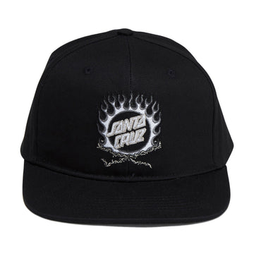 Santa Cruz Forging Dot Snapback Hat - Black