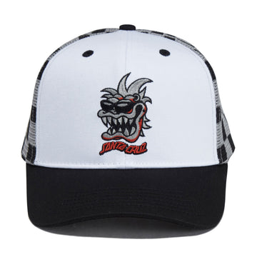 Santa Cruz SC Gremlin Mesh Trucker Hat - White/Checker