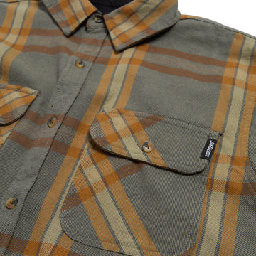 Santa Cruz Classic Long Sleeve Flannel Shirt - Natural Plaid
