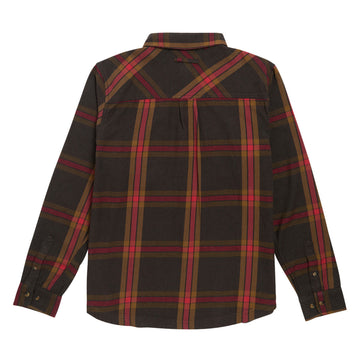 Santa Cruz Classic Long Sleeve Flannel Shirt - Brown/Red Plaid