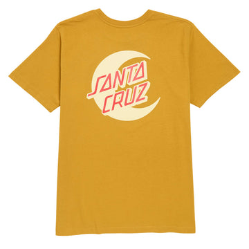 Santa Cruz Womens 2 Tone Moon Dot T-Shirt - Old Gold