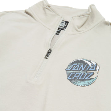 Santa Cruz Womens Wave Dot 1/2 Zip Jacket - Smoke