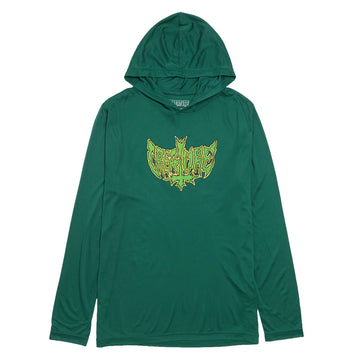 Creature Gravette Hippie Skull 20th Long Sleeve Hooded T-Shirt - Sport Forest