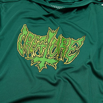 Creature Gravette Hippie Skull 20th Long Sleeve Hooded T-Shirt - Sport Forest