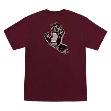 Santa Cruz Screaming Hand T-Shirt - Maroon/Black Rose
