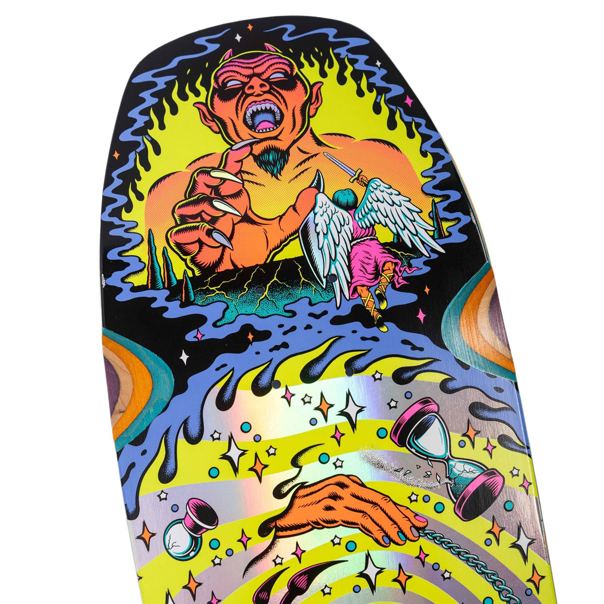 Santa Cruz Delfino Pinball Vision Pro Shaped Skateboard Deck
