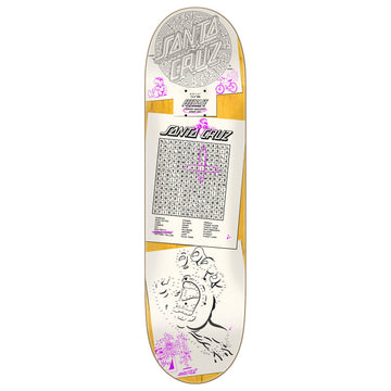 Santa Cruz Delfino Scribble FeelBase Pro Skateboard Deck - 8.25