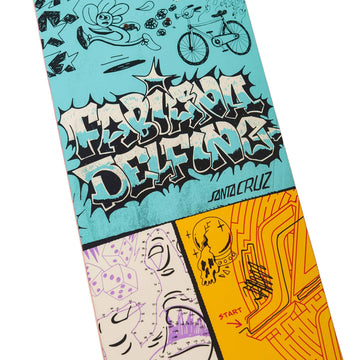 Santa Cruz Delfino Scribble FeelBase Pro Skateboard Deck - 8.25