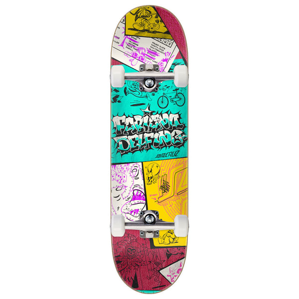 Santa Cruz Delfino Scribble FeelBase Pro Skateboard Complete