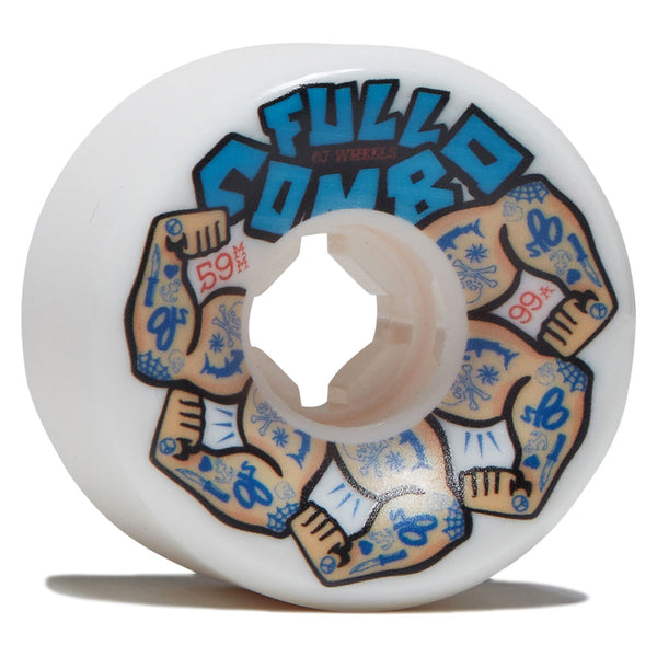 OJ Team Elite Full Combo 99a Skateboard Wheels - White - 59mm – CCS