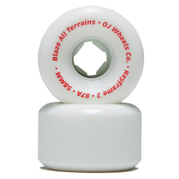 OJ Keyframe 2 87a Skateboard Wheels - White - 58mm