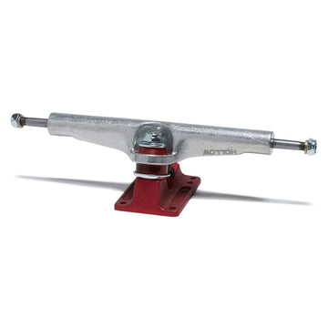 Independent Stage 4 Hollow Bar Logo Skateboard Trucks - Silver/Ano Red - 215mm