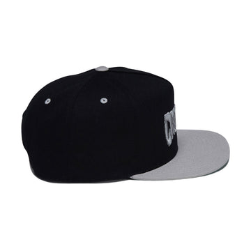Creature Mono Logo Snapback Hat - Black/Silver