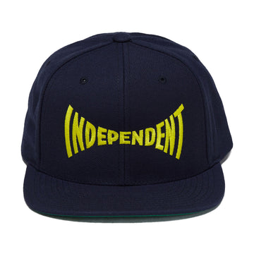 Independent Span Embroidered Snapback Hat - Navy/Yellow