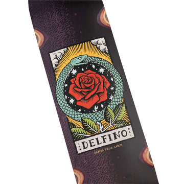 Santa Cruz Delfino Ouroboros Pro Skateboard Complete - 8.25