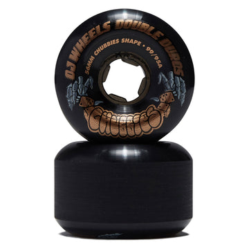 OJ Double Duro Chubbies 99a/95a Skateboard Wheels - Transparent Black - 56mm