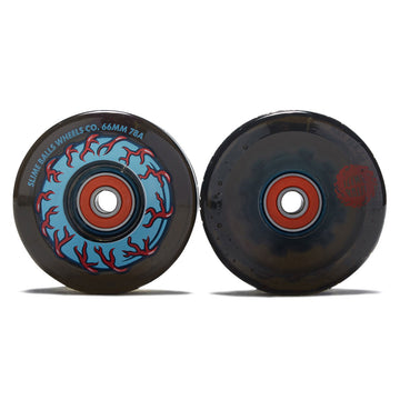Slime Balls Prayer Candle Light Ups OG Slime 78a Skateboard Wheels - Transparent Black - 66mm