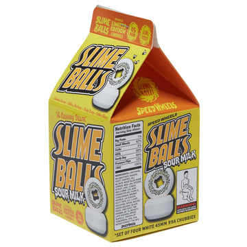 Slime Balls Sour Milk Mini Chubbies 99a Skateboard Wheels - White - 45mm